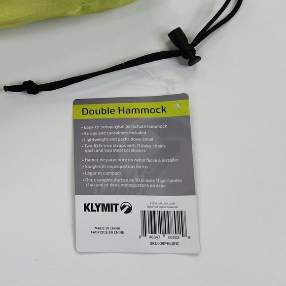 KLYMIT Double Hammock 400 Lb Capacity 2 Person - Picture 3 of 6